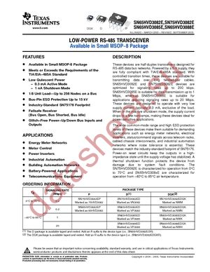 SN65HVD3082EDGKR datasheet  